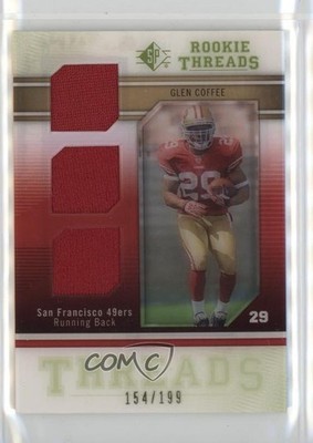 2009 SP Threads Rookie Threads Triple Swatch 154/199 Glen Coffee #RT-GC RC 6wp