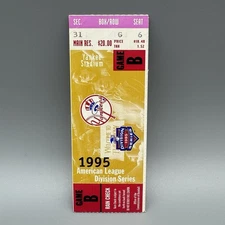 1995 ALDS GAME 2 MARIANO RIVERA PLAYOFF DEBUT WIN YANKEES MARINERS TICKET STUB