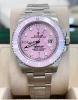 Rolex Submariner Date 116610 Steel Custom Pink Dial and Ceramic Bezel Watch MINT