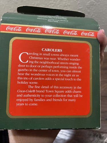 Vintage Coca Cola Christmas Town Square Accessories – Carolers - Picture 5 of 5