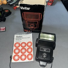Vivitar 283 Flash with Single Pin Hotshoe for Pentax K1000 Nikon FM FREE SHIP