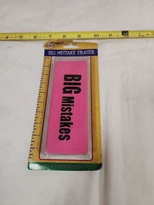 Jumbo Eraser Teacher's Choice Giant Eraser for ''Big Mistakes'' NIP 5.5''