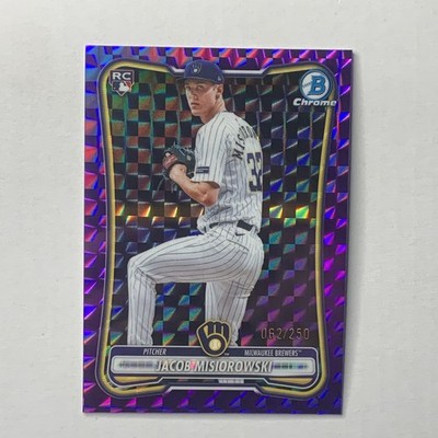 2026 Bowman Chrome Jacob Misiorowski Purple Geometric RC Refractor /250 #63