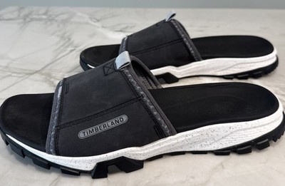 Timberland Mens Garrison Trail Slide Sandals  Gray Nubuck  Size 13
