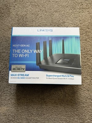 Linksys AC5000 Max Stream Tri-Band MU-MIMO Wi-Fi Wireless AC Router