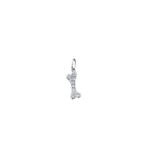Authentic 925 Sterling Silver Dog Bone Charm Pendant Gold Plated Dog Lover jewellery