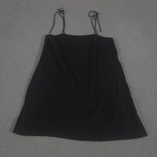 Old Navy Dress Womens Large Sleeveless Square-Neck Linen-Blend Mini Tie-Shoulder