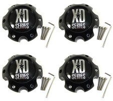 4 Xd Series Black Wheel Center Caps For 6l Xd798 Addict Xd800 Misfit Xd801 Crank