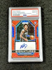 2022 Prizm PAOLO BANCHERO Rookie Signatures Red Choice AUTO RC PSA 10- LOW POP