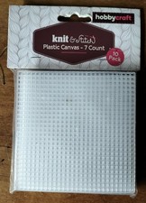 Plastic canvas - 7 count - 10 sheets 10 cm x 10 cm
