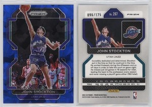 2021-22 Panini Prizm Blue Ice Prizm /125 John Stockton #267 HOF