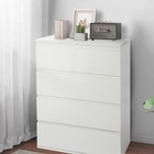 Chest of Drawers 4-Drawer Tower Wood Dresser Storage Organizer Unit for Bedroom