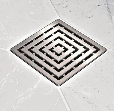 Ebbe America E4815-BN FRAMES 4'' Unique Square Drain Cover - Brushed Nickel