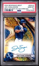 2024 Bowman's Best Autograph Gold Mini Diamond Jac Caglianone /50 PSA 10 Auto RC