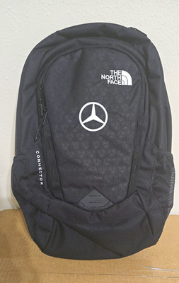 The North Face Connector Black Hiking Backpack Zip Padded Straps Logo