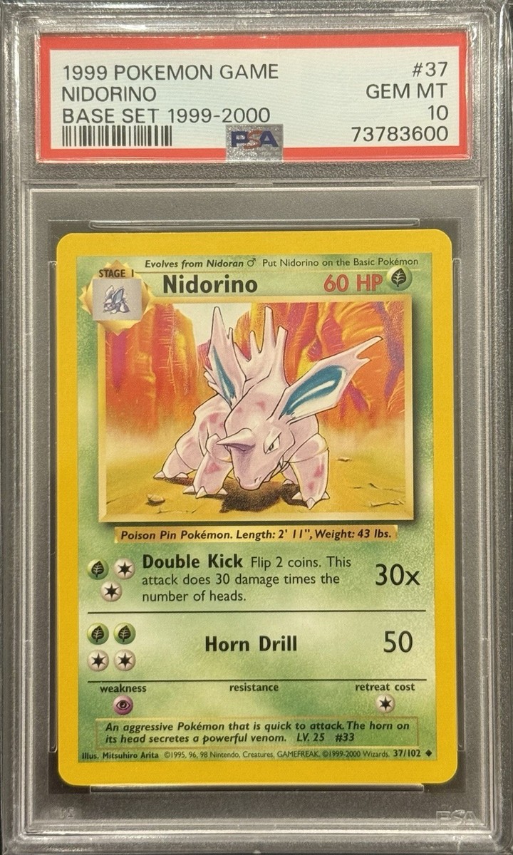 1999 PSA 10 POKEMON BASE SET 1999-2000 LIMITED PRINT LOW POP
