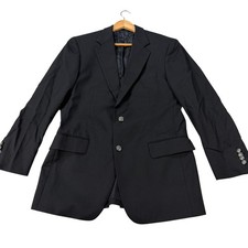 Brooks Brothers 346 Mens 38R Black Wool 2-Button Blazer Sport Coat Jacket Casual