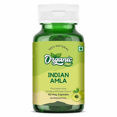 Bio Zing Indischer Amla Extrakt Kapseln 1000mg, 60 pflanzliche Kapseln.