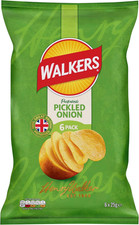 Walkers Crisps Pickled Onion 6X25G