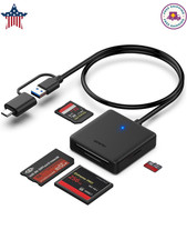 Memory Card Reader, 4In1 USB 3.0 and USB-C to SD Micro SD MS CF Card Reader Ada