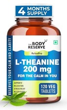 The Body Reserve L-Theanine 200mg 120 Veg Tab...