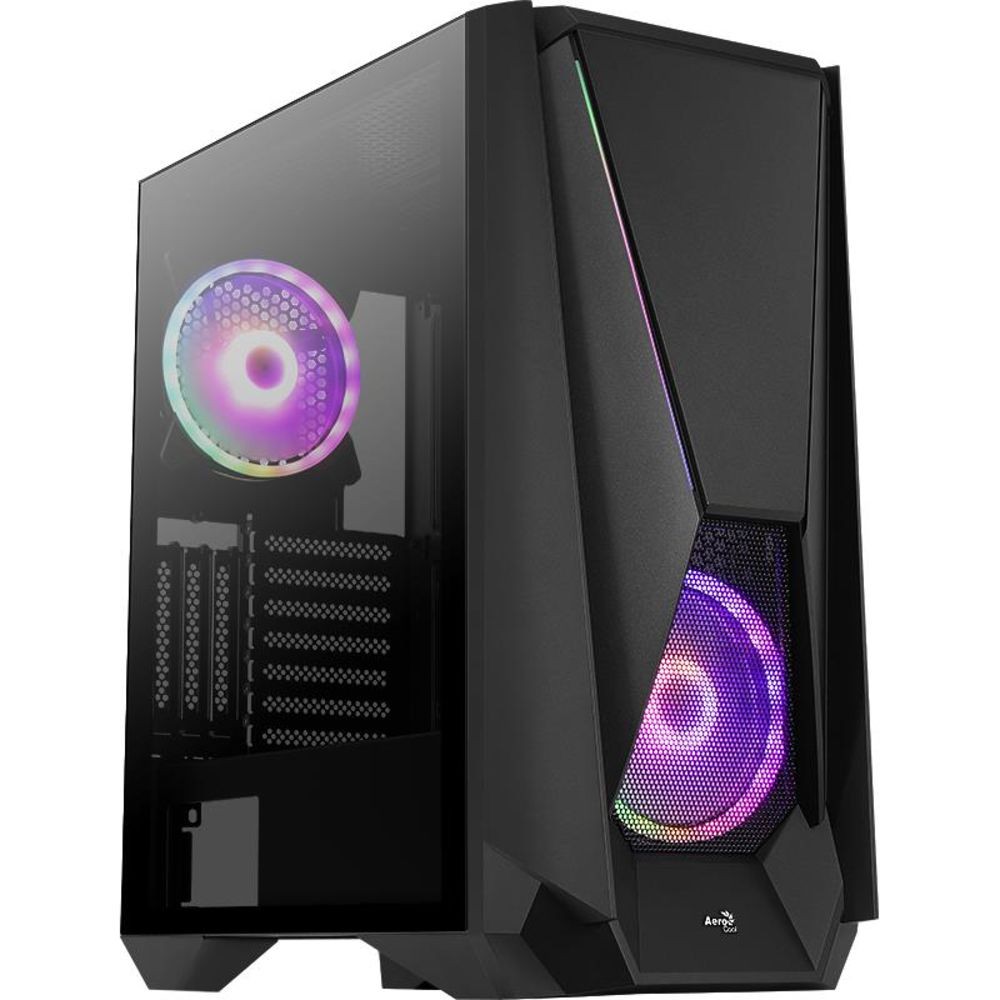 Aerocool Visor Midi-Tower PC-Gehuse Tempered Glas Seitenfenster RGB-LED Mesh 11490₽
