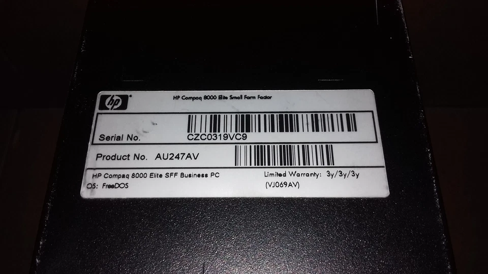 Ordenador PC HP Compaq 8000 Elite SFF Intel Core 2 Duo E8400 @3 GHz 4GB RAM - Imagen 3 de 3