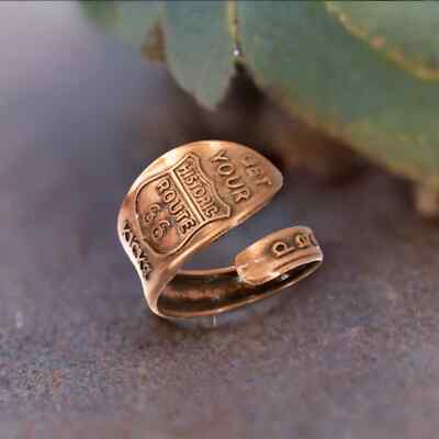 Route 66 Solid Copper Spoon Ring
