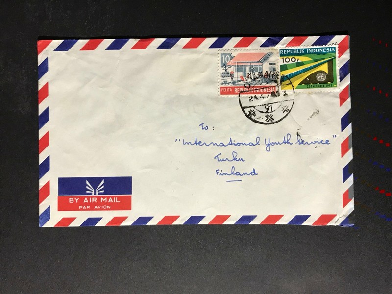 Indonesia #780//B242 Cover to Finland 1970-1999 Cover #7188