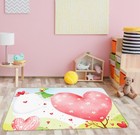 3D Pink Heart ZHUA2560 Game Non Slip Rug Mat Photo Carpet Zoe