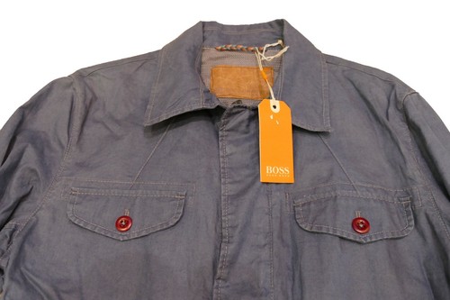 Nuevo Hugo Boss Hombre Azul Diseñador Largo Vaquero Parka Traje Chaqueta Abrigo M L XXXL £280 - Imagen 5 de 12