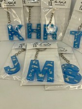Handmade Resin Initial Letter Alphabet Keychain