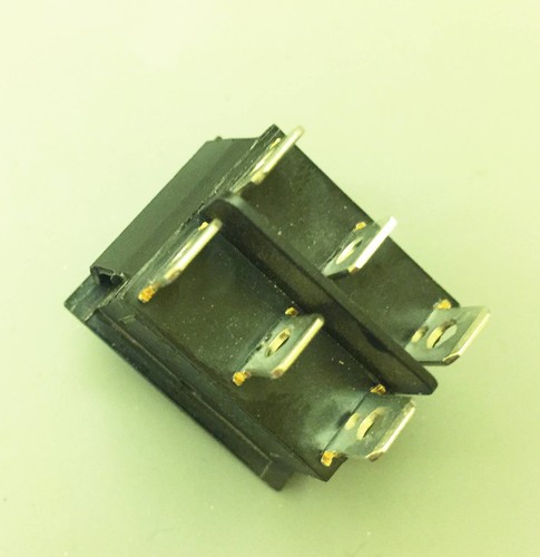 5 Stck. Schwarz DPDT EIN/AUS 6 Pin 15A/250VAC 20A/125VAC Wippe Boot Schalter - Bild 3 von 4