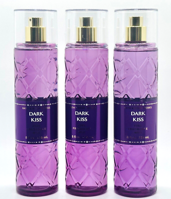 3-Pack Bath & Body Works DARK KISS Fine Fragrance Mist Spray 8 fl