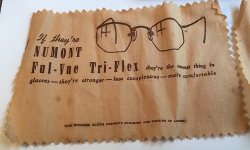 Vintage Antique Eyeglass Case with Advertising Numont Cloths - Picture 3 of 10