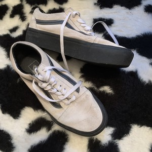 grey vans platform