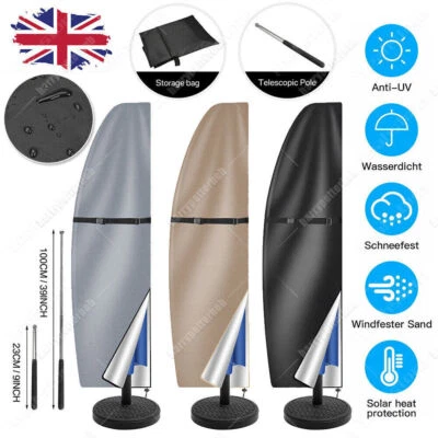 Waterproof Parasol Banana Umbrella Cover Cantilever Outdoor Garden Patio Shield