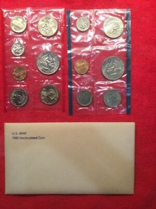 1980 U.S. Mint Uncirculated Set  Original Packaging