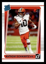Anthony Schwartz 2021 Donruss #282 Cleveland Browns RATED ROOKIE