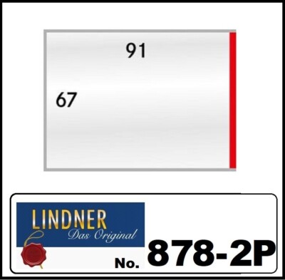 1000-LINDNER-878-2P-Schutzhüllen-Klarsichthüllen-2 5/8x3 19/
