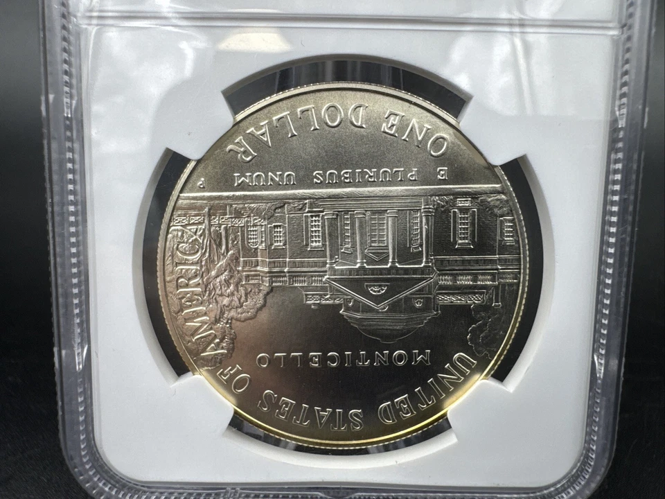 1993-P Thomas Jefferson Commemorative Dollar MS69 NGC Brown Label - Image 3 of 4