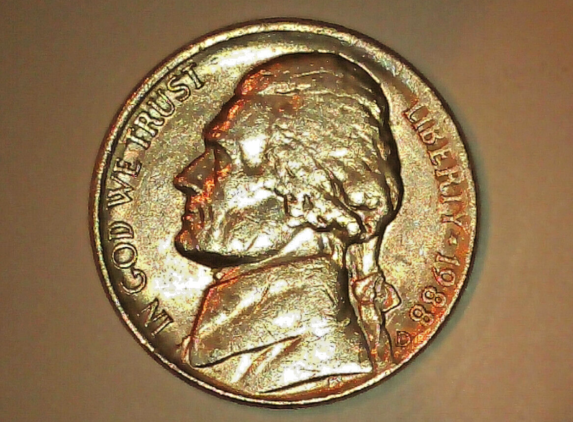 1988-D Jefferson Nickel DDO off-center Overstruck RARE 5c | eBay