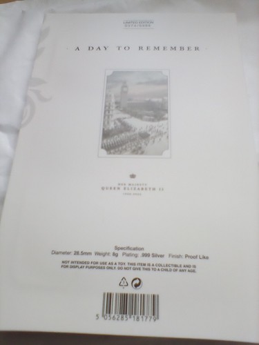 A Day To Remember Queen Elizabeth II's State Funeral 6 x Silver Coins Collection - Picture 4 of 4
