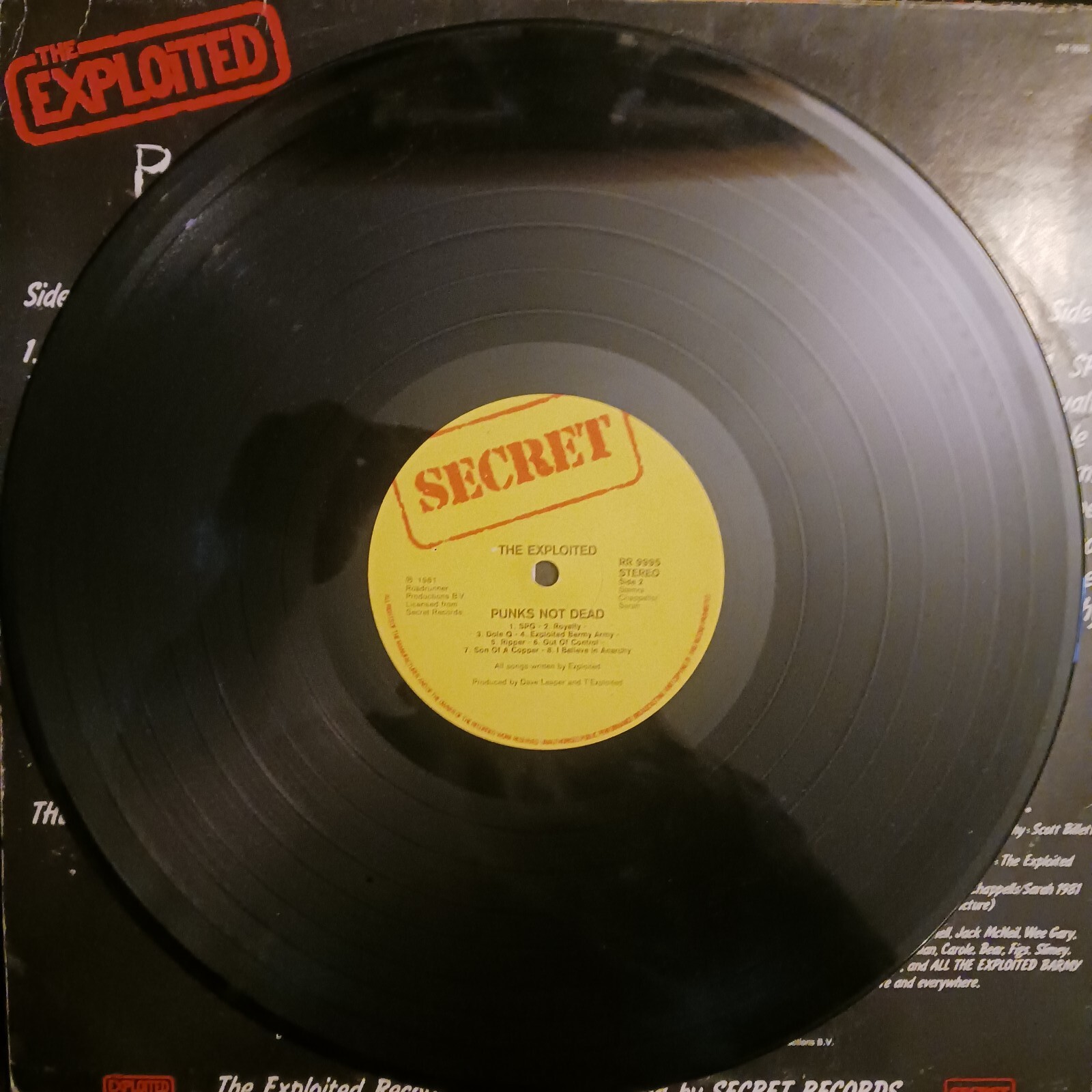 The Exploited - Punks Not Dead - 1981 - *Original French Pressing* - Secret/RR