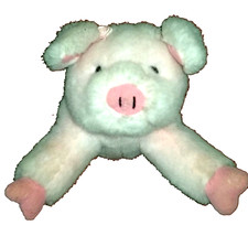 Vtg Prestige Toy Corp. PINK PIG w/Oinking Roller Soft Laying Plush Animal 1989