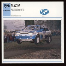 1986- Mazda 323 Turbo 4wd Classic Cars Card