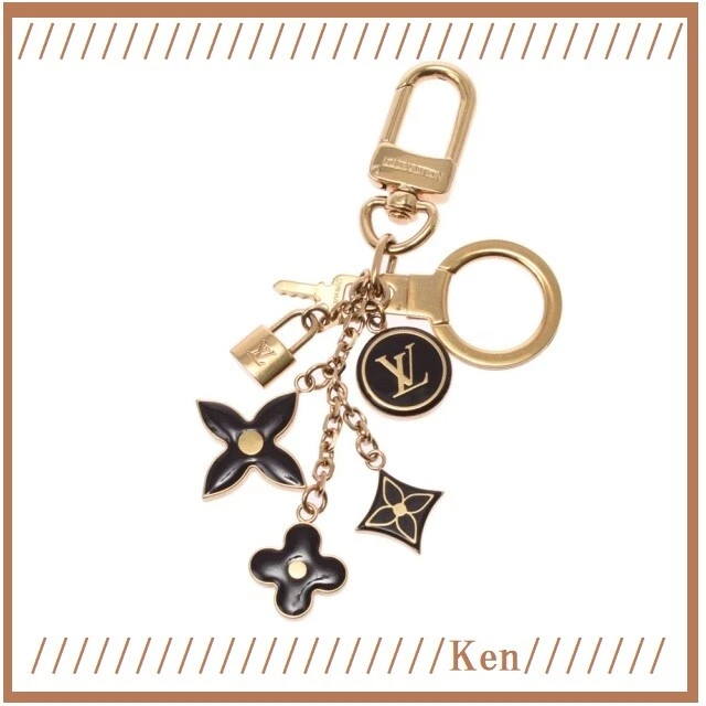 LOUIS VUITTON Key ring holder chain Bag charm AUTH Porto Cle