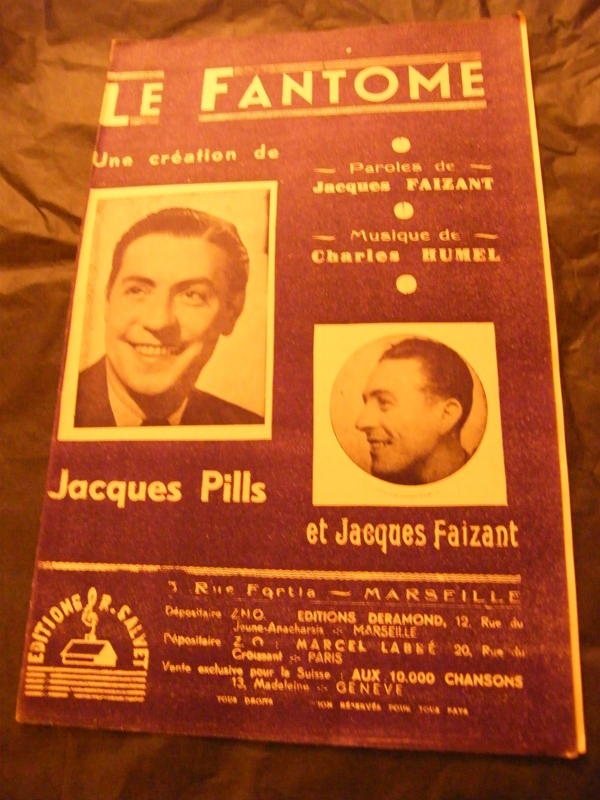 Partition The Ghost Jacques Pills and Jacques Faizant 1942