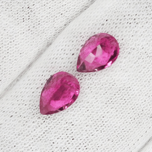 1.52Cts Ultra Fire Natural "Pastel Pink" Rubelite Tourmaline Pear Pair...!!!!! - Picture 3 of 3