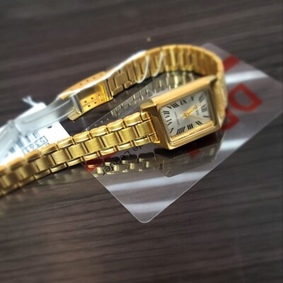 Casio Analog Vintage Fashion Women Watch Original Metal Band Gold